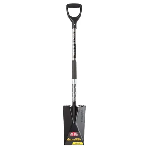 Spade Tru Pro 42" Steel Square Garden Steel Handle Black