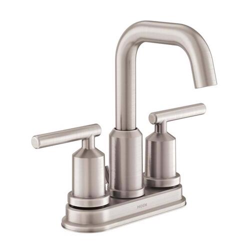 Gibson Series Bathroom Faucet, 1.2 gpm, 2-Faucet Handle, 3-Faucet Hole, Metal, Brushed Nickel