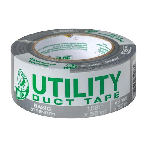 Duct Tape, 55 yd L, 1.88 in W, Silver