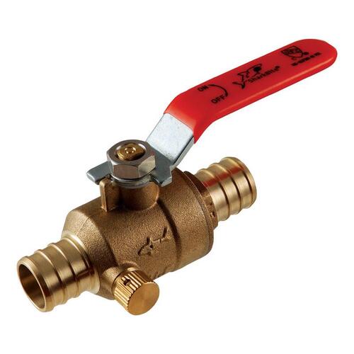 SharkBite 24613LFA Ball Valve, 3/4 in Connection, Brass Body