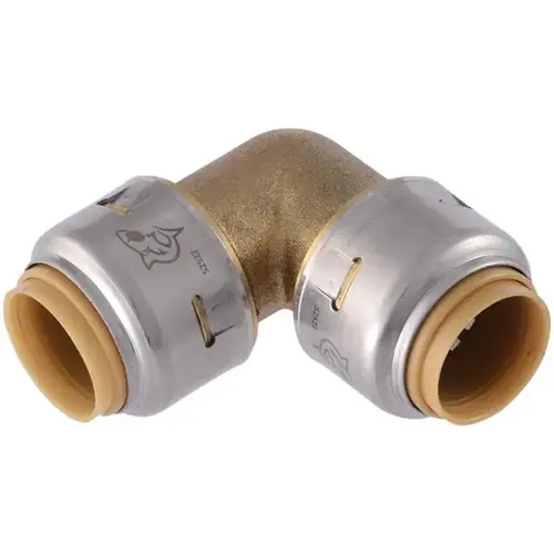 Pipe Elbow, 3/4 in, 90 deg Angle, Brass, 200 psi Pressure - pack of 4