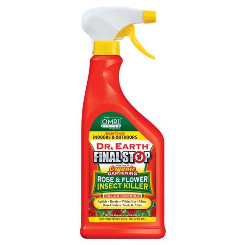 Dr. Earth 8008 Insect Killer Final Stop Rose & Flower Organic Liquid 24 oz