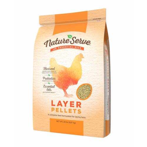 NatureServe DS290116 Layer Feed Pellets For Poultry 20 lb