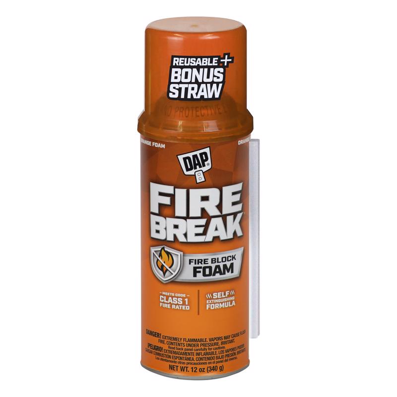 Touch 'n Foam 7565010012 Fire Break 4004501212 Flame Resistant Sealant, Amber, 60 to 100 deg F, 12 oz Can