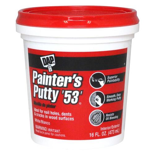 Painter's Putty, Paste, Musty, White, 1 pt Tub