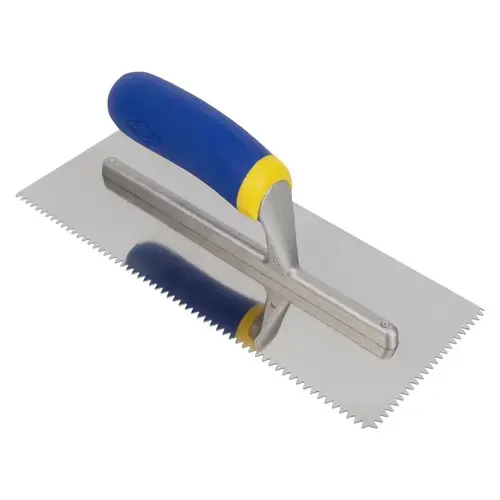 3/16 in. x 5/32 in. Comfort Grip Stainless Steel V-Notch Flooring Trowel