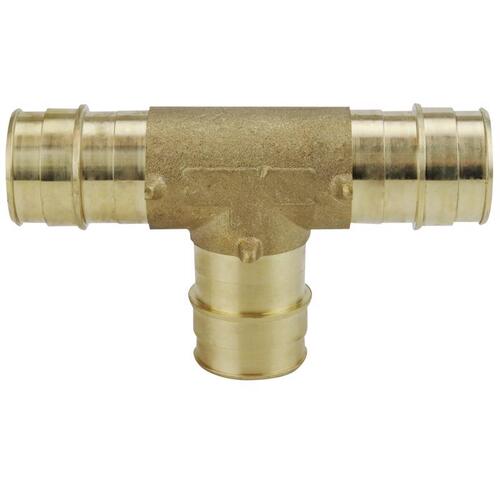 Expansion Series Pipe Tee, 1 in, Barb, Brass, 200 psi Pressure