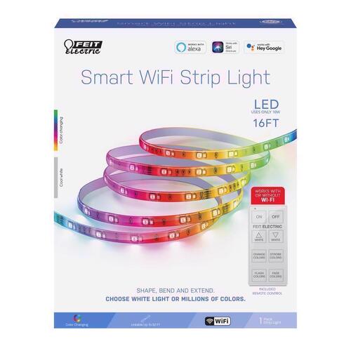 TAPE192/RGBW/AG Smart Wi-Fi Strip Light, 120/240 V, 10 W, Integrated LED Lamp, Multi-Color Light