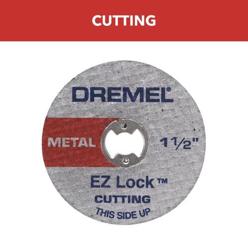 Dremel EZ456 EZ Lock Cut-Off Wheel, 1-1/2 in Dia, 0.045 in Thick, 1/8 in Arbor - pack of 5