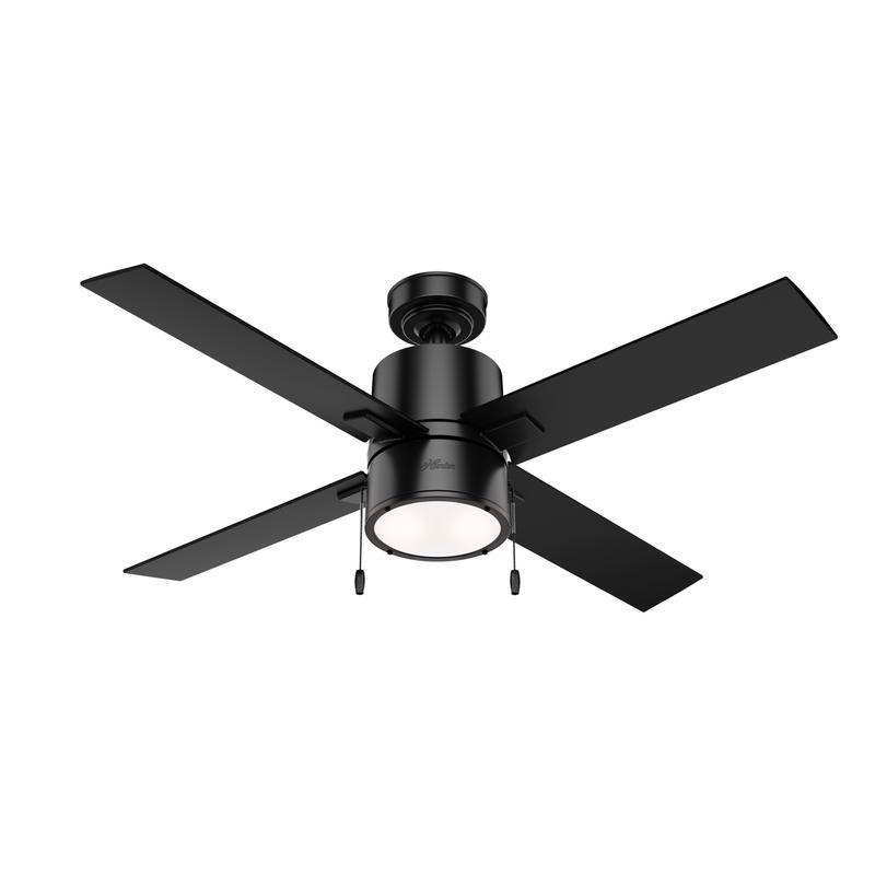 HUNTER FAN COMPANY 54215 Beck Ceiling Fan, LED Light, Matte Black, 52-In.