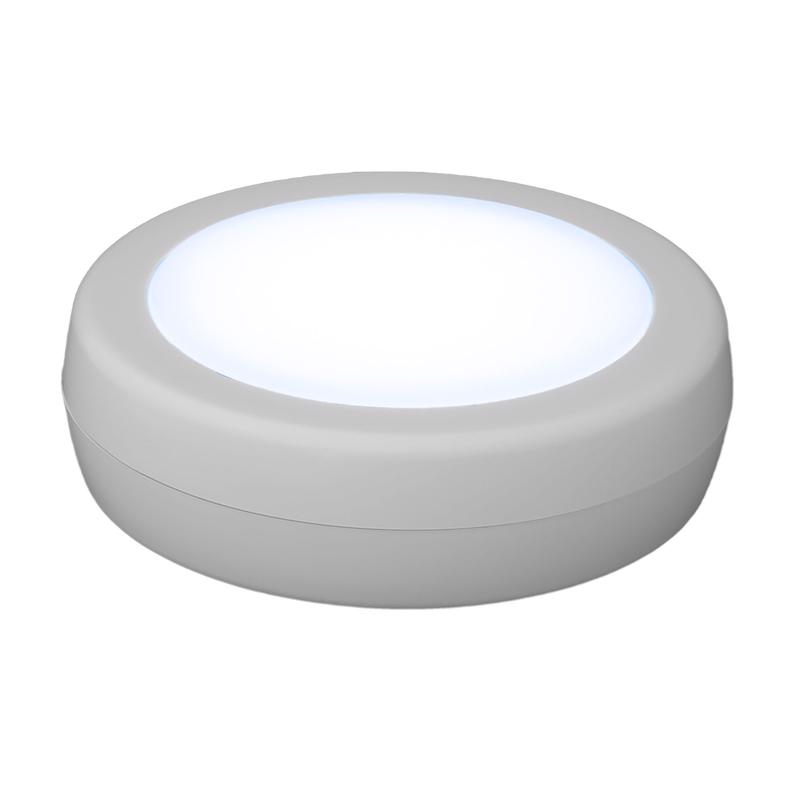 Westek BL-PCCT-W1 Adjustable Puck Light, AA Battery, LED Lamp, 80 Lumens, 3000, 4000, 5000 K Color Temp, White