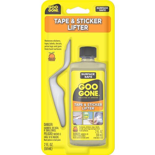 Goo Gone 2104A 2104 Tape and Sticker Lifter, 2 oz Bottle, Liquid, Citrus, Yellow