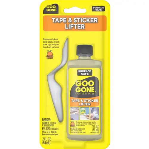 2104 Tape and Sticker Lifter, 2 oz Bottle, Liquid, Citrus, Yellow