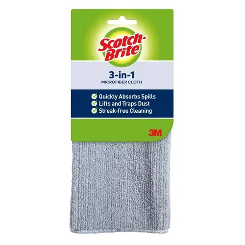 Cloth, 12.2 in L, 11.4 in W, Microfiber