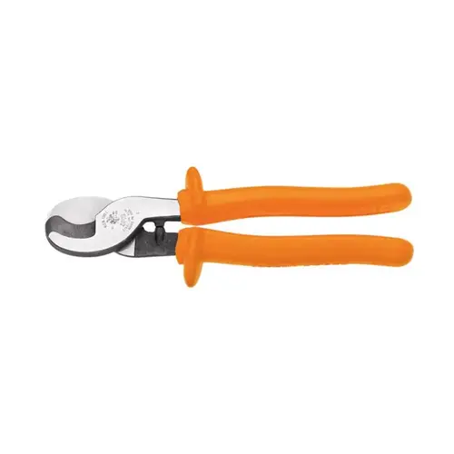 Insulated Cable Cutters, 9 1/2 in, Shear Cut Orange