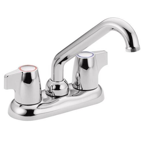 Chateau Series Laundry Faucet, 2-Faucet Handle, Chrome Plated, Deck Mounting, Mini Blade Handle