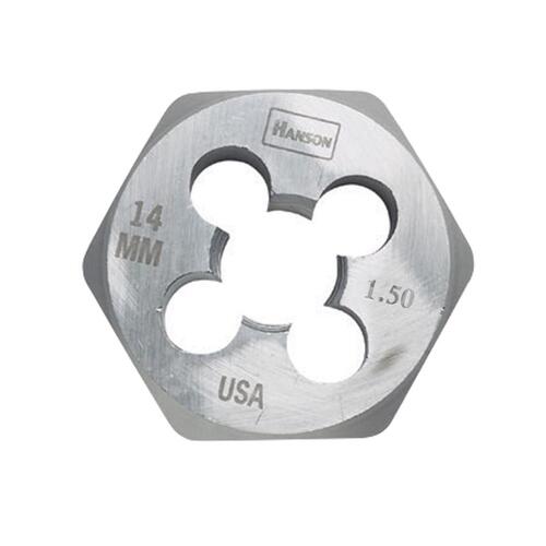 Irwin 6950ZR Hexagon Die Hanson High Carbon Steel Metric 14mm-1.50