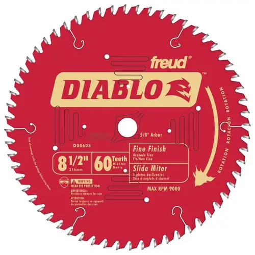 Miter Saw Blade 8-1/2" D X 5/8" TiCo Hi-Density Carbide 60 teeth Perma-Shield