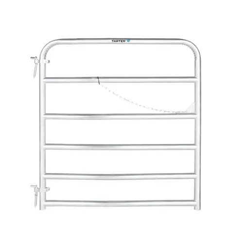 Tarter 6GG4 Tube Gate 50" H X 1.75" W X 4 ft. L Galvanized Steel Silver