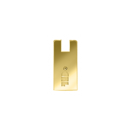 Polished Brass End Cap for 4" Square 3/4" Glass Wedge-Lock Door Rail