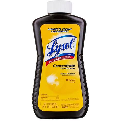 LYSOL 1920077500 Disinfectant Cleaner, 12 oz, Liquid, Original Scent, Red