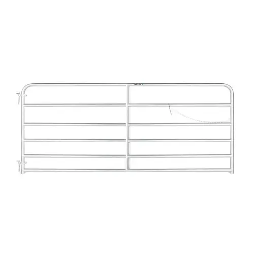 Tarter 6GG10 Tube Gate 50" H X 1.75" W X 10 ft. L Galvanized Steel Silver