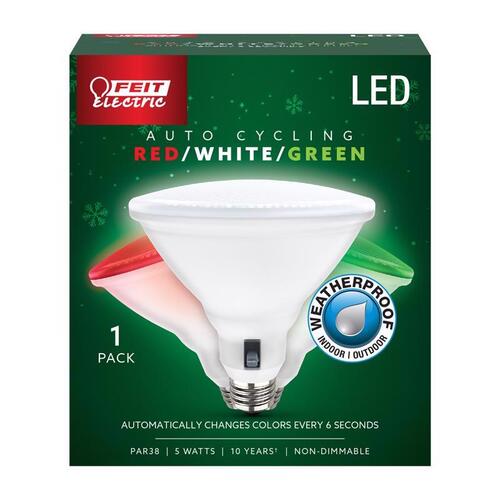 LED Bulb PAR 38 E26 (Medium) Color Changing 6 W Clear