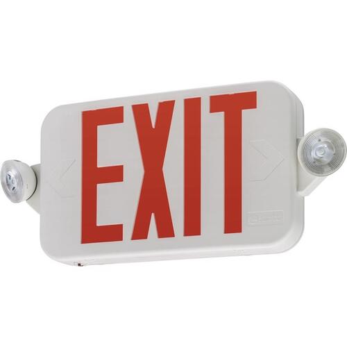 Lithonia Lighting 269XVW Exit Sign and Emergency Light Switch Hardwired LED White White