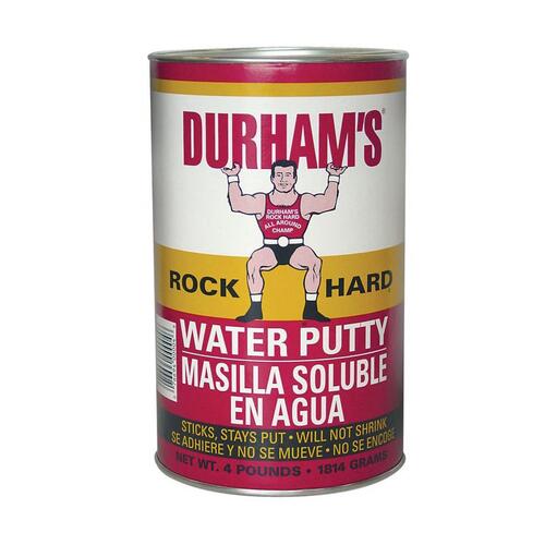 Durhams 4LB-XCP6 Water Putty Natural Cream 64 oz Natural Cream - pack of 6