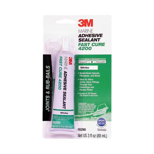 Adhesive/Sealant White Paste 3 oz Cartridge