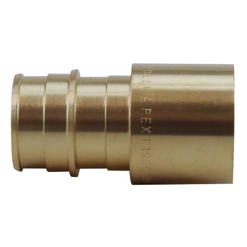 Pipe Adapter, 3/4 in, PEX-A Barb x Sweat, Brass, 200 psi Pressure - pack of 25