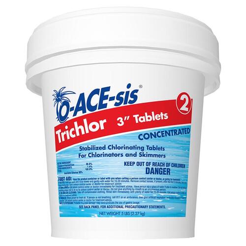 O-ACE-sis TF008005040OAC-XCP8 Chlorinating Sanitizer Tablet 5 lb - pack of 8