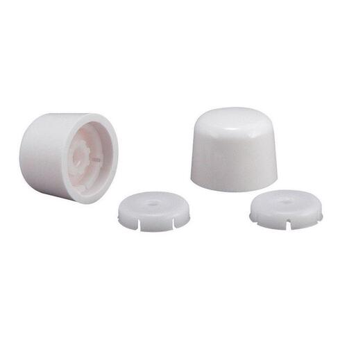 Toilet Tank Bolt Caps White Plastic For Universal White Pair