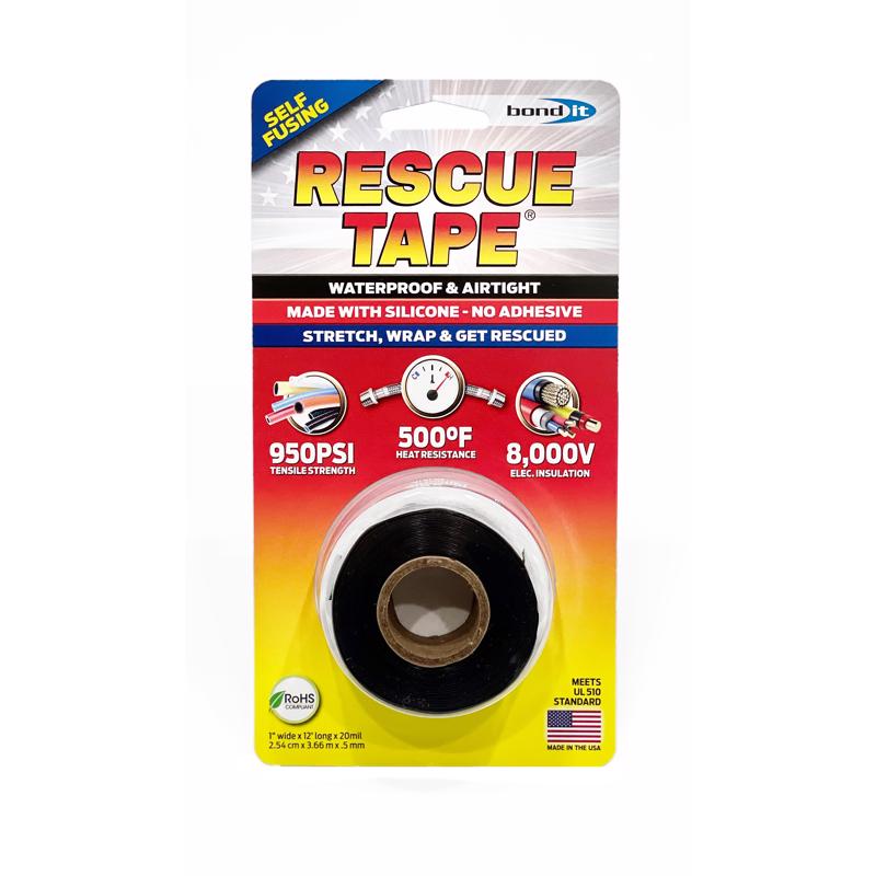 Harbor RT12012BBL RT1000201201USC01 Pipe Repair Tape, 12 ft L, 1 in W, Black