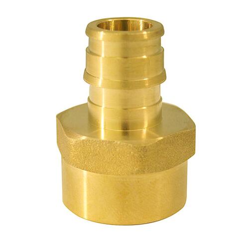 Pipe Adapter, 1/2 in, PEX-A Barb x FPT, Brass, 200 psi Pressure