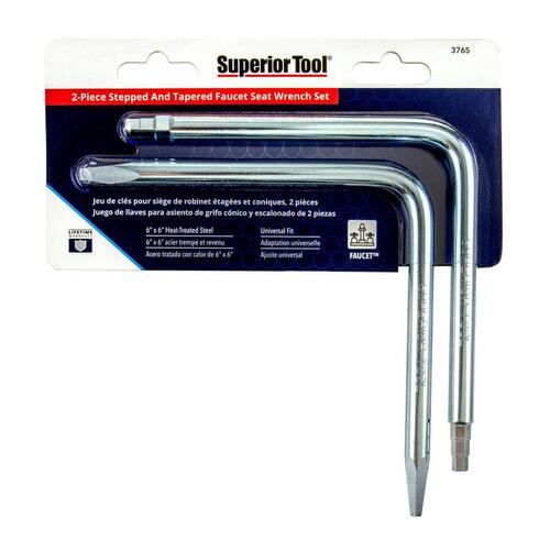 Superior Tool 3765 Faucet Seat Wrench Set Silver Silver