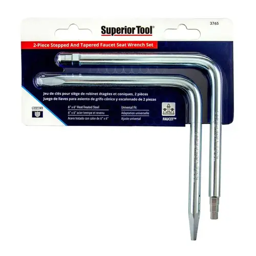 Superior Tool 3765 Faucet Seat Wrench Set Silver Silver Pair