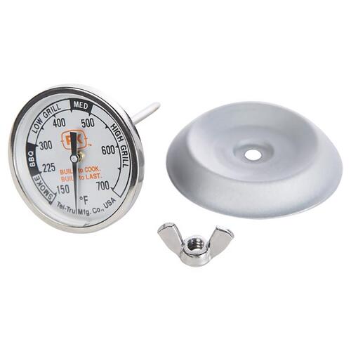 Grill Thermometer Gauge Tel-Tru Analog Silver