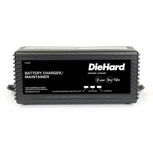 DieHard 71219-CA Battery Charger/Maintainer Automatic 12 V 2 amps Black