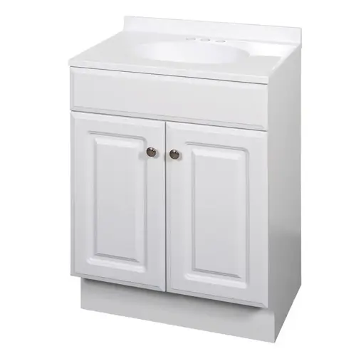 Vanity Combo Single White 24" W X 18" D X 35" H White