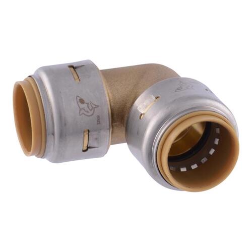 Tube Elbow, 3/4 in, 90 deg Angle, Brass, 200 psi Pressure