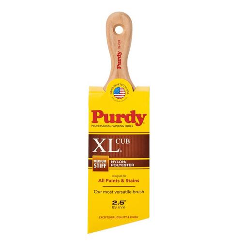 XL Cub Trim Brush, Nylon/Polyester Bristle, Short Handle