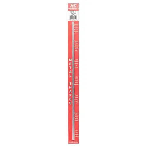 K&S 83041 Aluminum Rod 12" L X 1/16" D Mill