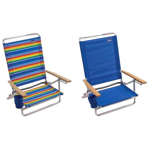 Folding Chair 5-Position Assorted Beach - pack of 4