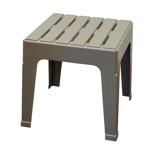 Adams 8090-13-3731 Side Table Big Easy Gray Square Resin Stackable Gray