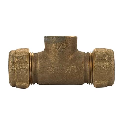 Tee Southland 3/8" FPT X 1/2" D Sweat 1/2" D Sweat Brass