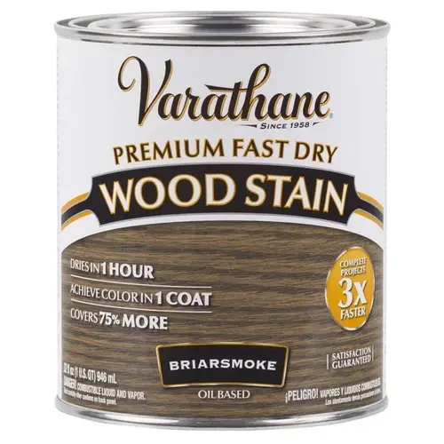 Wood Stain, Briar Smoke, Liquid, 1 qt, Can