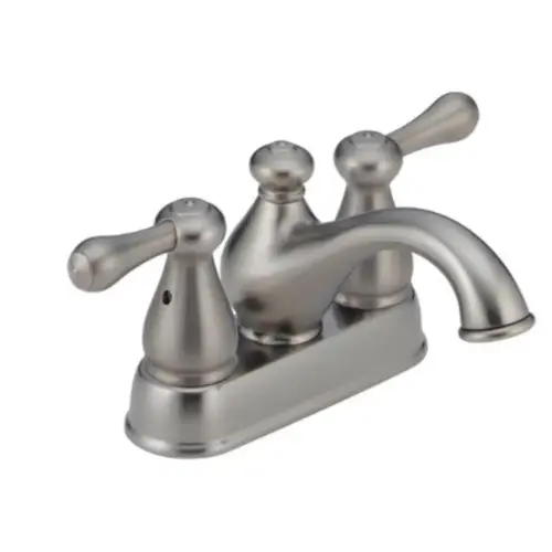 Leland Series Bathroom Faucet, 1.2 gpm, 2-Faucet Handle, Brass, Stainless Steel, Lever Handle