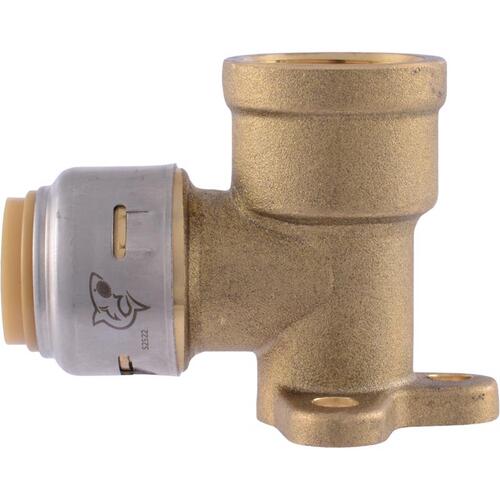 Tube to Pipe Elbow, 1/2 in, 90 deg Angle, Brass, 200 psi Pressure