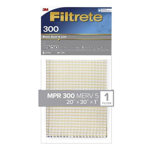 FILTER AIR DUST&LINT 20X30X1IN